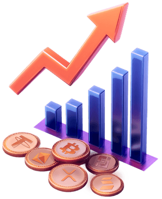 Lys Rentevik interfaceoversigt for en platform til handel med kryptovaluta